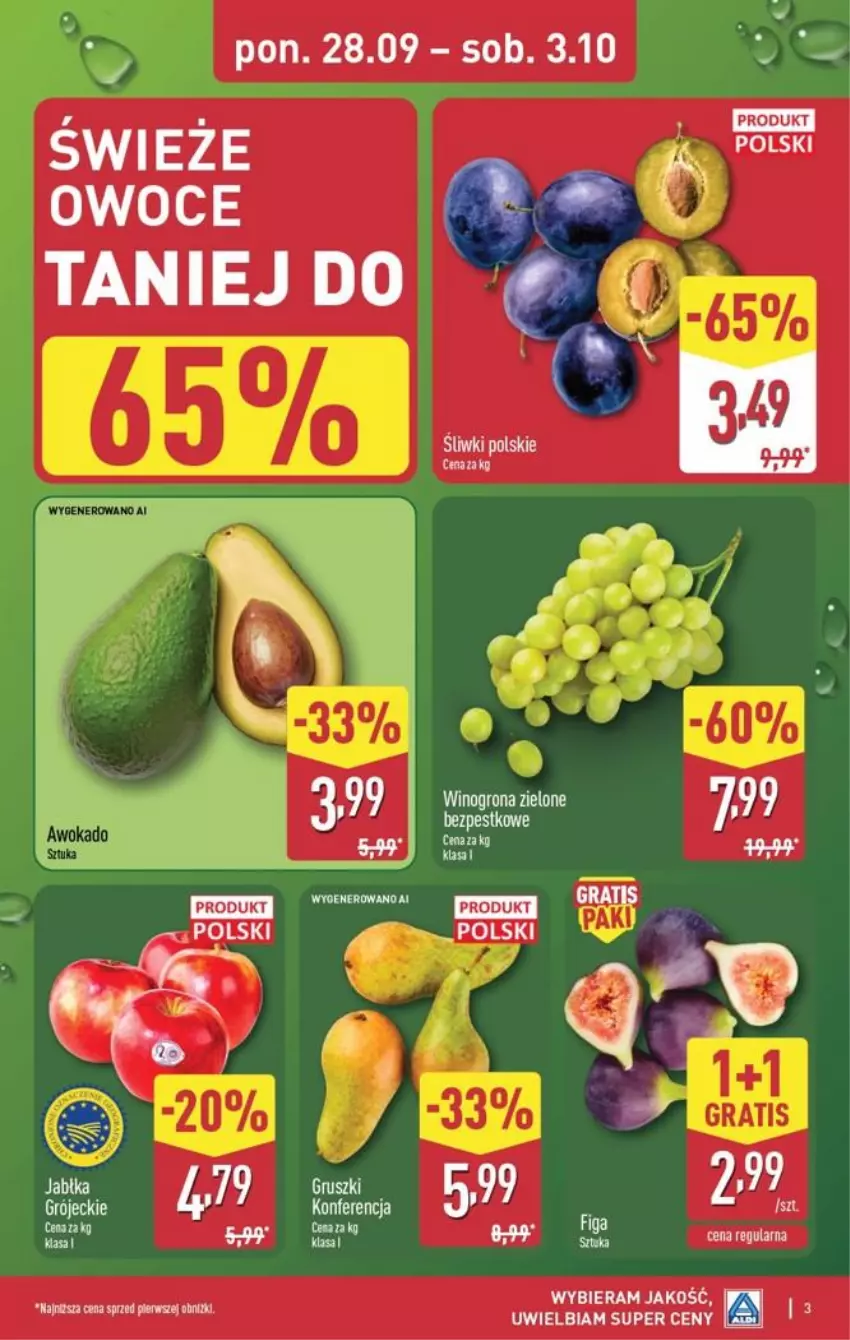 Gazetka promocyjna Aldi - Pełna oferta - ważna 28.09 do 03.10.2026 - strona 3 - produkty: Owoce