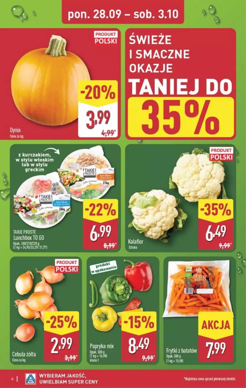 Gazetka promocyjna Aldi - Pełna oferta - ważna 28.09 do 03.10.2026 - strona 4 - produkty: Cebula, Kurczak