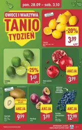 Gazetka promocyjna Aldi - Pełna oferta - Gazetka - ważna od 03.10 do 03.10.2026 - strona 5 - produkty: Warzywa, Gra, Granat, SEKO, Kiwi, Limonka, Owoce