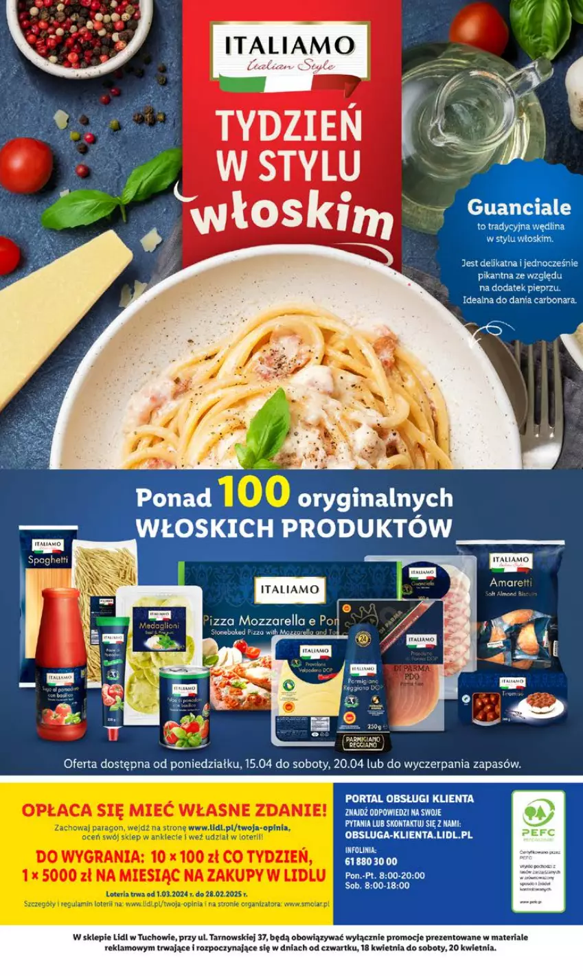 Gazetka promocyjna Lidl - GAZETKA - ważna 15.04 do 20.04.2024 - strona 52 - produkty: Gin, Gra, Mola, Mozzarella, Por, Portal, Spaghetti, Wędlina
