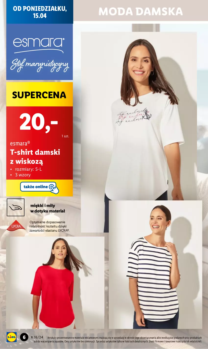 Gazetka promocyjna Lidl - GAZETKA - ważna 15.04 do 20.04.2024 - strona 8 - produkty: Moda, T-shirt