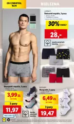 Gazetka promocyjna Lidl - GAZETKA - Gazetka - ważna od 20.04 do 20.04.2024 - strona 30 - produkty: Sok, Ser, Karp, Skarpetki, Moda, Bielizna, Bokserki