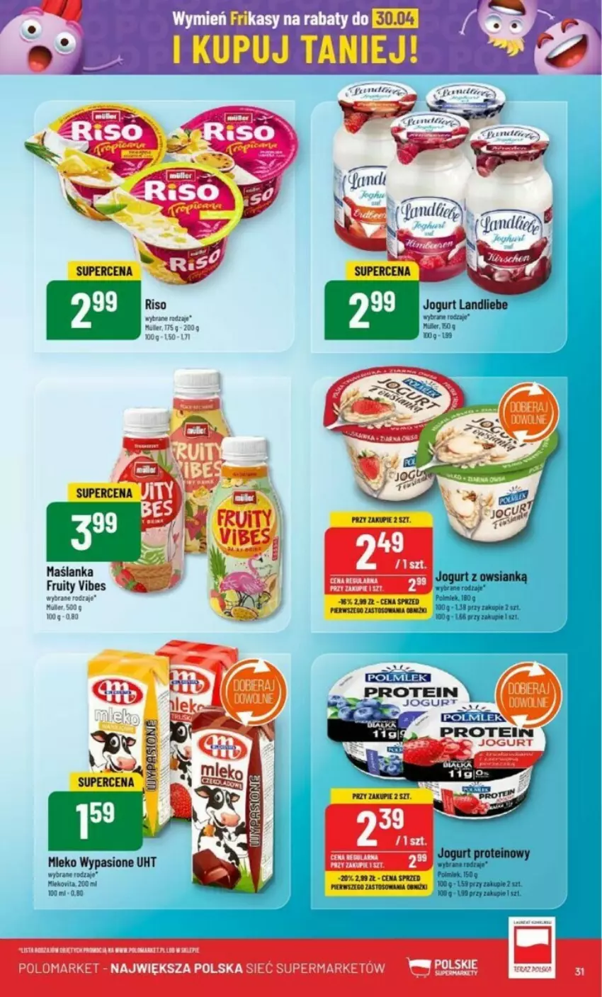 Gazetka promocyjna PoloMarket - ważna 10.04 do 16.04.2024 - strona 25 - produkty: Fa, Jogurt, Mleko, Por