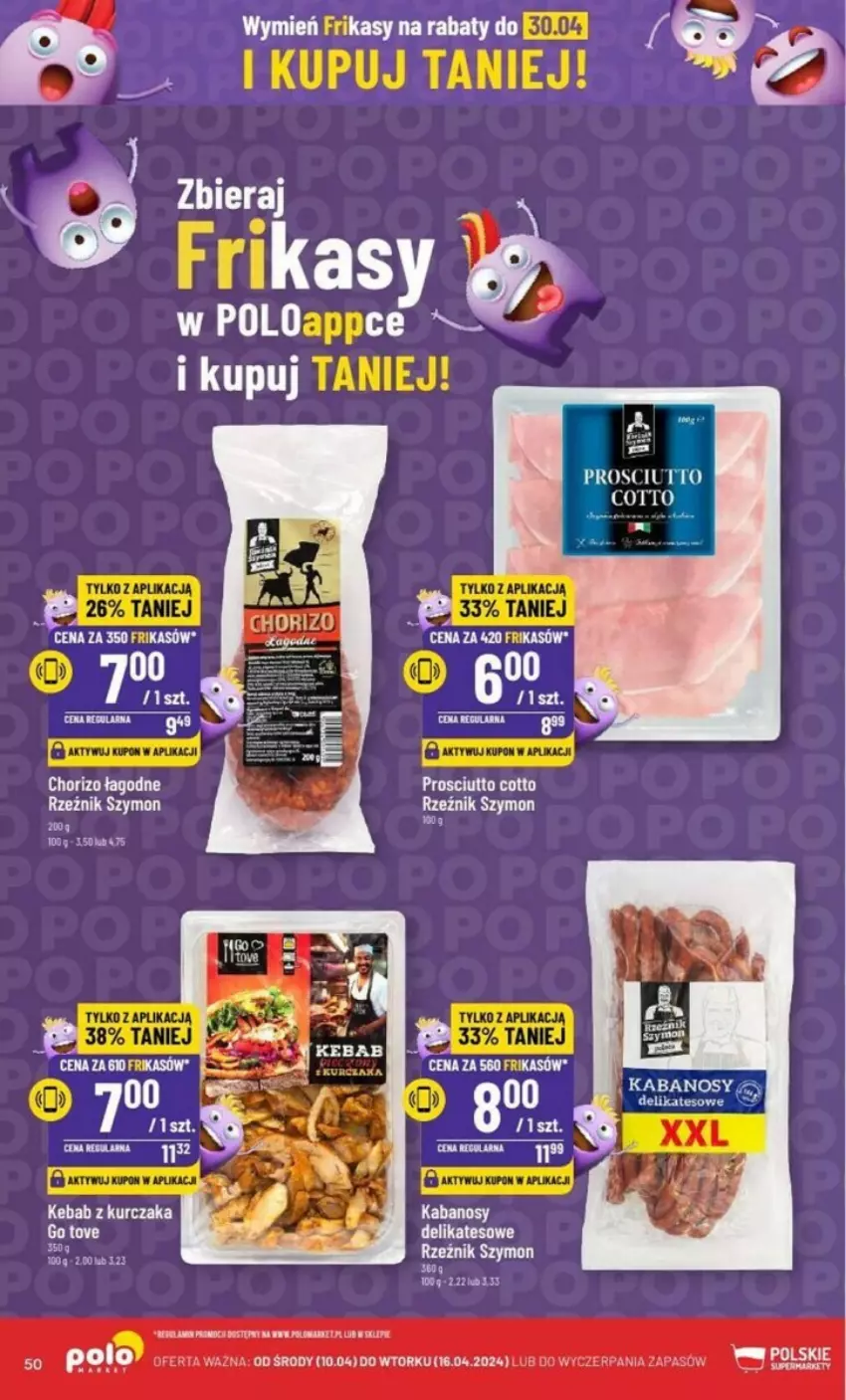 Gazetka promocyjna PoloMarket - ważna 10.04 do 16.04.2024 - strona 46 - produkty: Kabanos, Kebab, Kebab z kurczaka, Kurczak