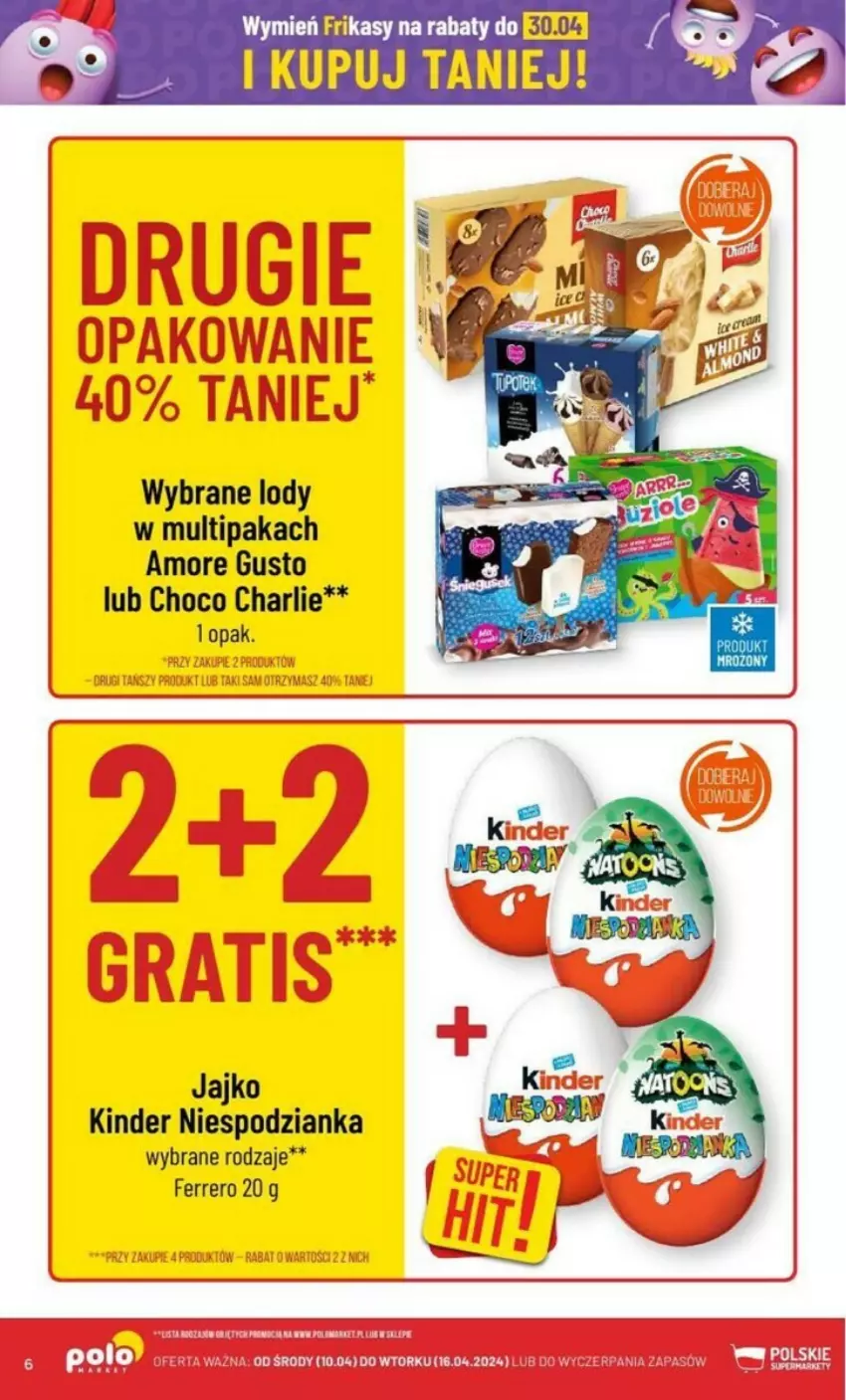 Gazetka promocyjna PoloMarket - ważna 10.04 do 16.04.2024 - strona 56 - produkty: Ferrero, Kinder, Lody