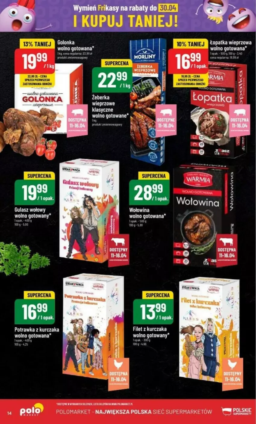 Gazetka promocyjna PoloMarket - ważna 10.04 do 16.04.2024 - strona 6 - produkty: Gulasz wołowy, Kurczak, Wołowina