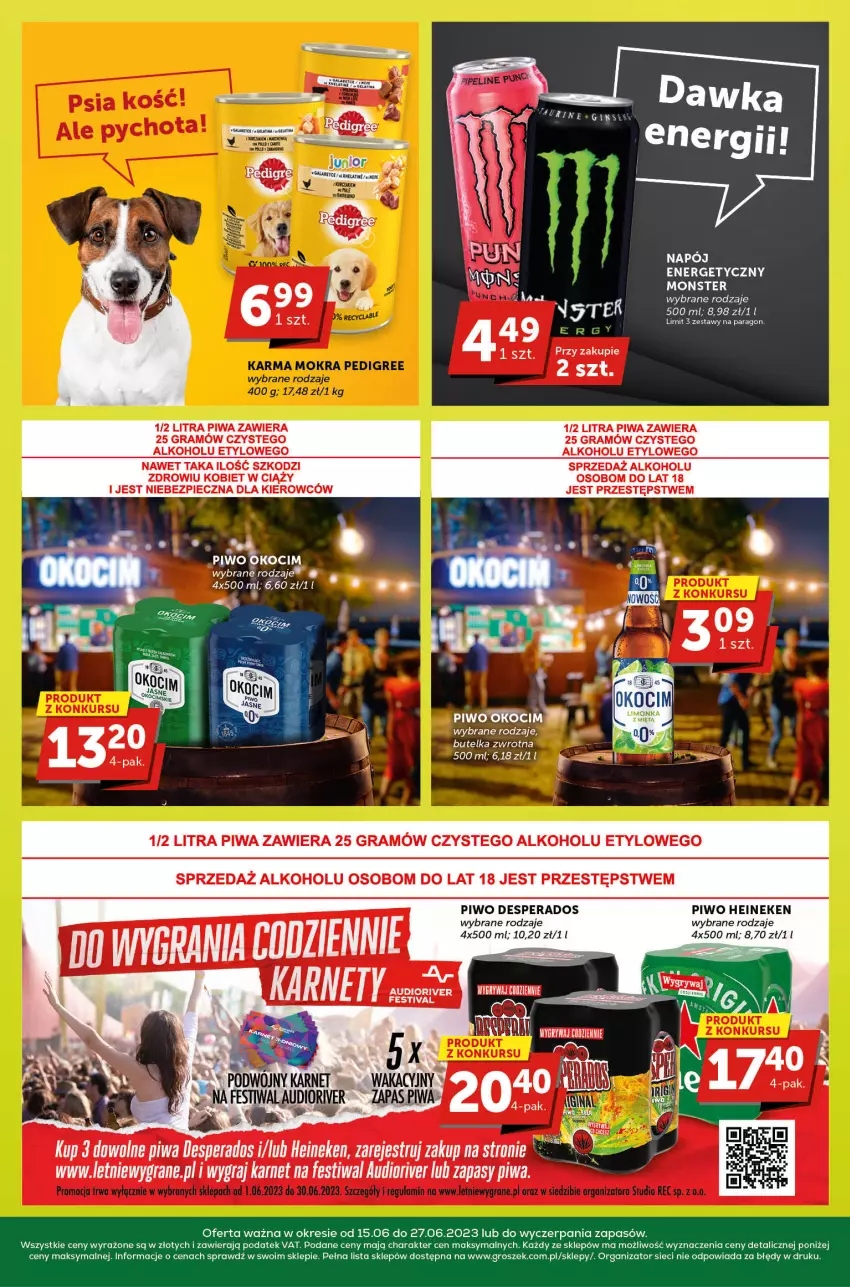 Gazetka promocyjna Groszek - ważna 15.06 do 27.06.2023 - strona 9 - produkty: BIC, Desperados, Dior, Gra, Groszek, Heineken, Koc, Napój, Napój energetyczny, Okocim, Piec, Piwa, Piwo