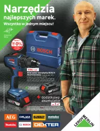 Gazetka promocyjna Leroy Merlin - Narzędzia najlepszych marek - Gazetka - ważna od 23.03 do 23.03.2021 - strona 1 - produkty: Kosz, Tarka, Wkręt, Wkrętarka, Bateria, Bosch, Pokrywa, Akumulator