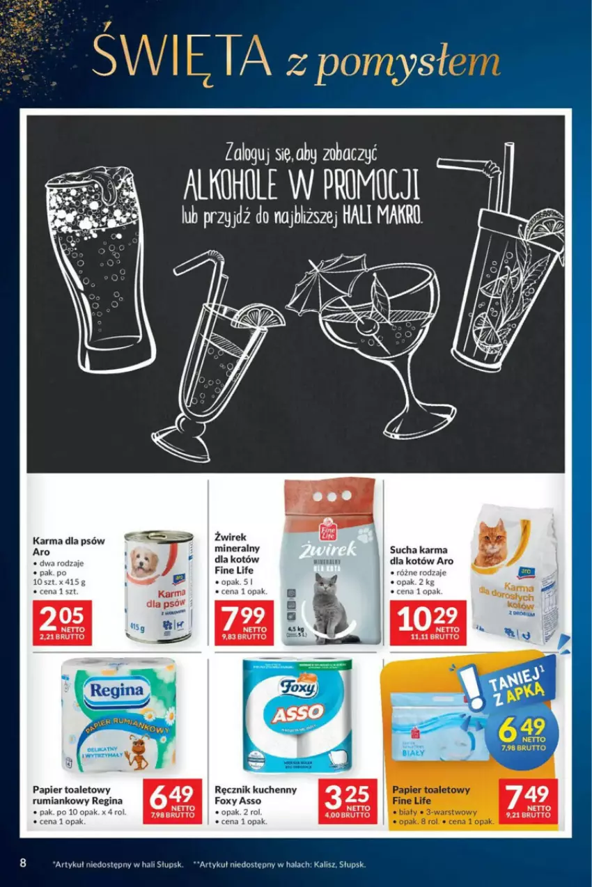 Gazetka promocyjna Makro - ważna 10.12 do 24.12.2024 - strona 10 - produkty: Alkohole, Fa, Foxy, Gin, Koc, Papier, Papier toaletowy, Ręcznik, Ręcznik kuchenny, Rum, Sucha karma