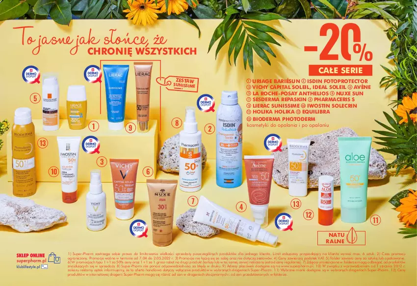 Gazetka promocyjna Super Pharm - Gazetka - ważna 07.04 do 02.05.2022 - strona 16 - produkty: Acer, Avène, Bioderma, Dres, Gra, Helio, Holika Holika, Iwostin, La Roche-Posay, Lierac, Nuxe, Pharmaceris, Ser, Sesderma, Top, Vichy