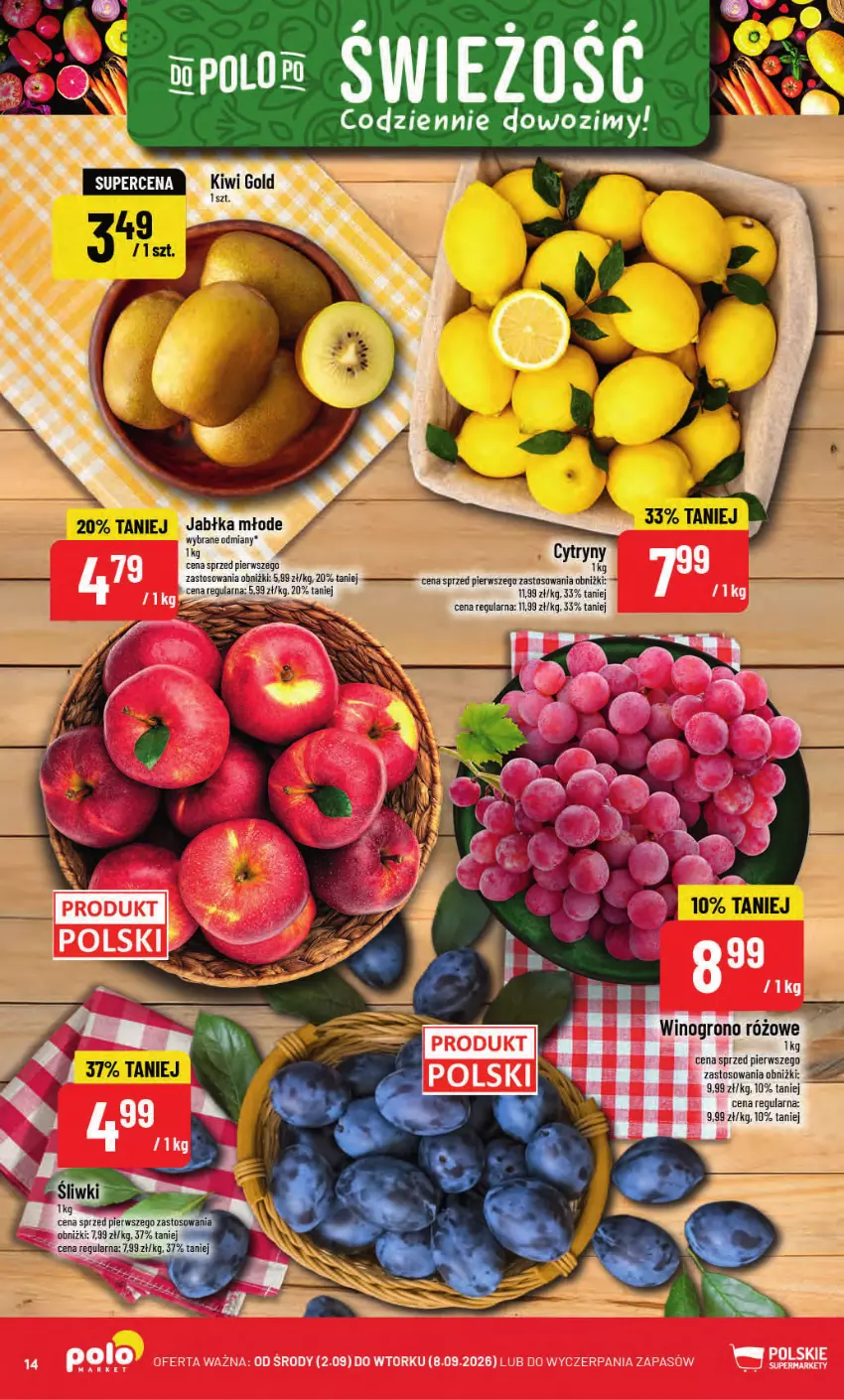 Gazetka promocyjna PoloMarket - Gazetka POLOmarket - ważna 02.09 do 08.09.2026 - strona 14 - produkty: Cytryny, Jabłka, Por, Wino