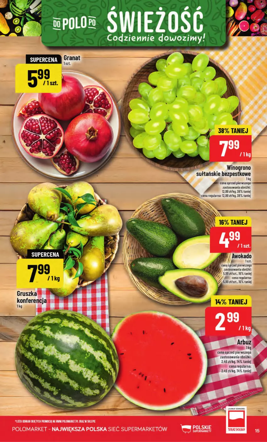 Gazetka promocyjna PoloMarket - Gazetka POLOmarket - ważna 02.09 do 08.09.2026 - strona 15 - produkty: Arbuz, Gra, Granat, Wino