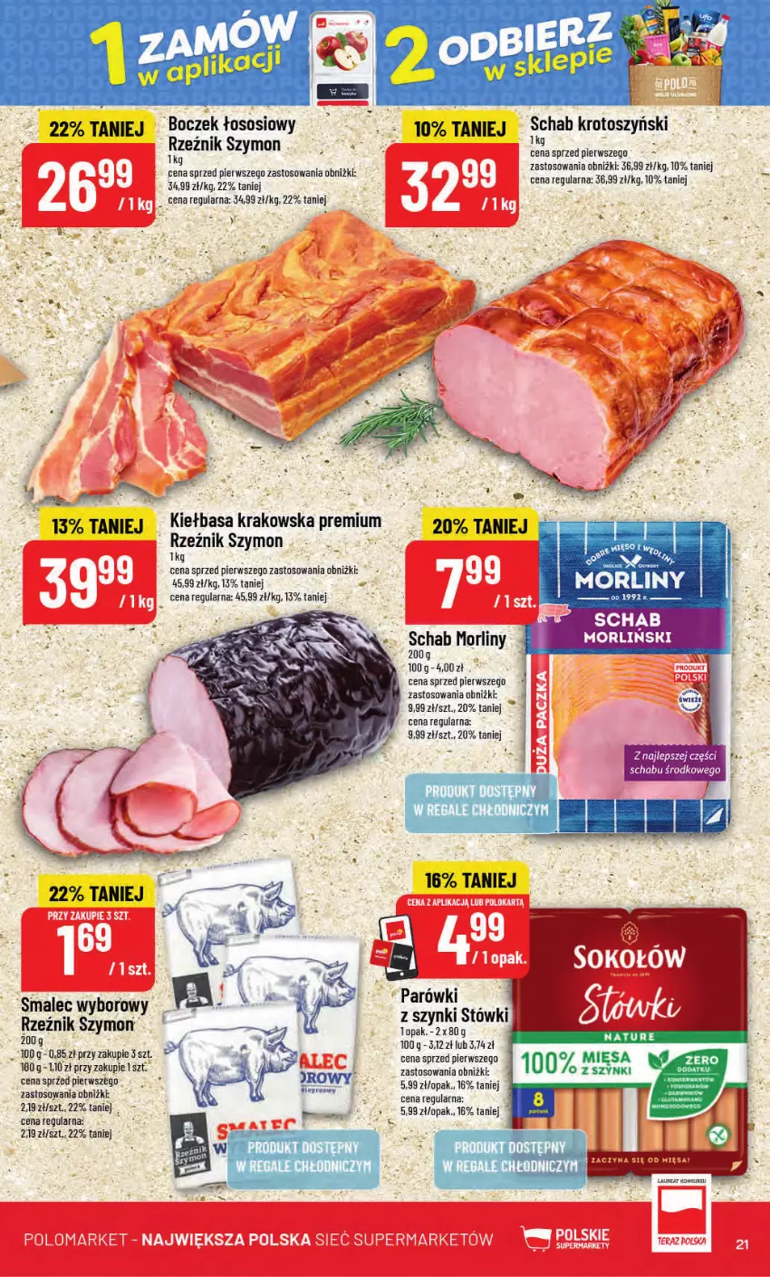 Gazetka promocyjna PoloMarket - Gazetka POLOmarket - ważna 02.09 do 08.09.2026 - strona 21 - produkty: Boczek, Kiełbasa, Kiełbasa krakowska, LG, Parówki, Smalec, Sos