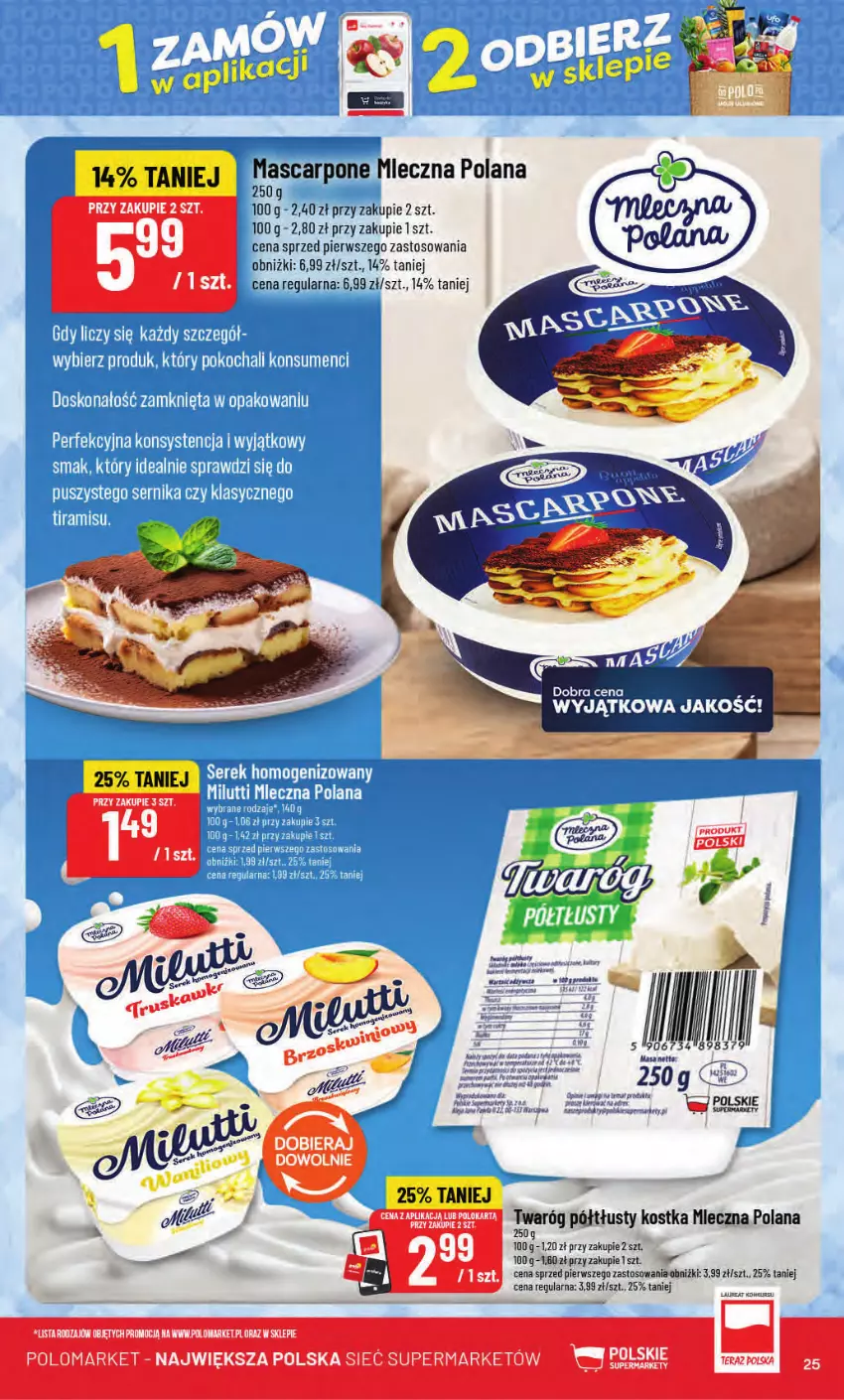 Gazetka promocyjna PoloMarket - Gazetka POLOmarket - ważna 02.09 do 08.09.2026 - strona 25 - produkty: Fa, LANA, Laur, Mascarpone, Por, Tera, Twaróg, Twaróg półtłusty