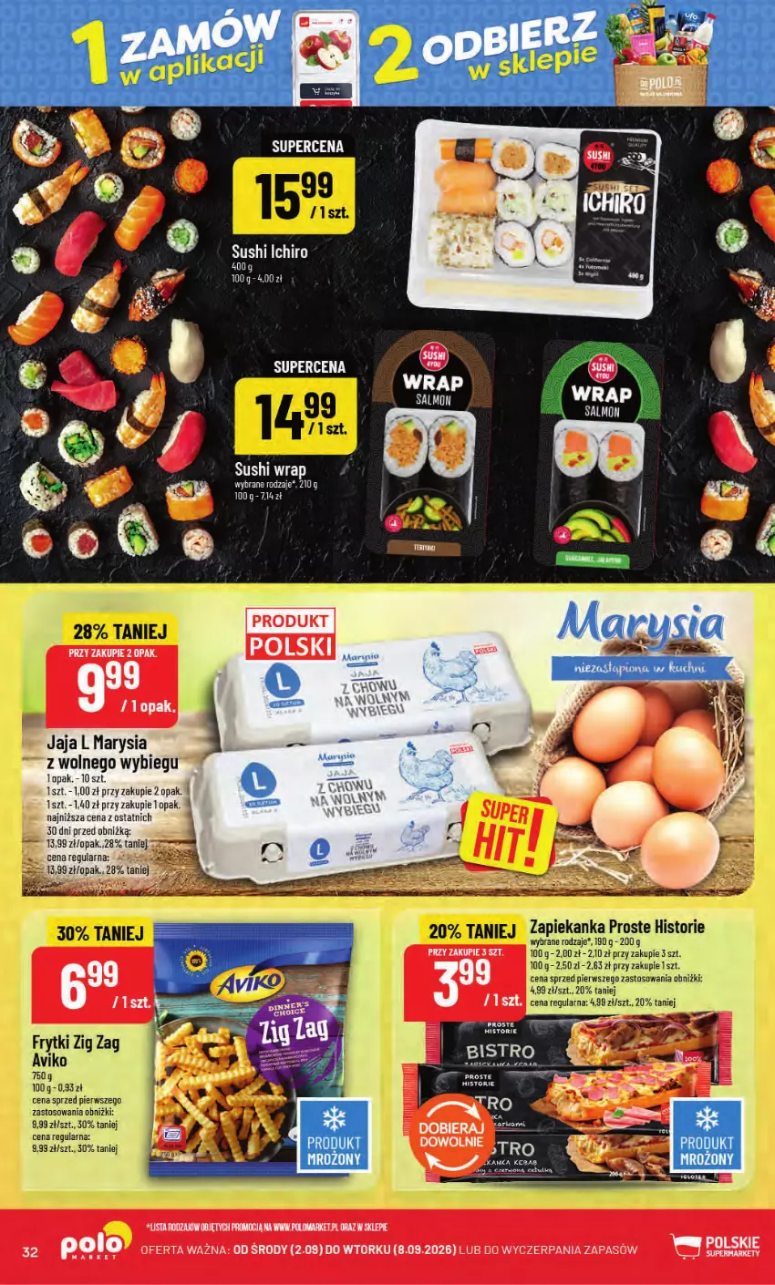 Gazetka promocyjna PoloMarket - Gazetka POLOmarket - ważna 02.09 do 08.09.2026 - strona 32 - produkty: Fa, Kebab, Sushi, Woda, Zapiekanka