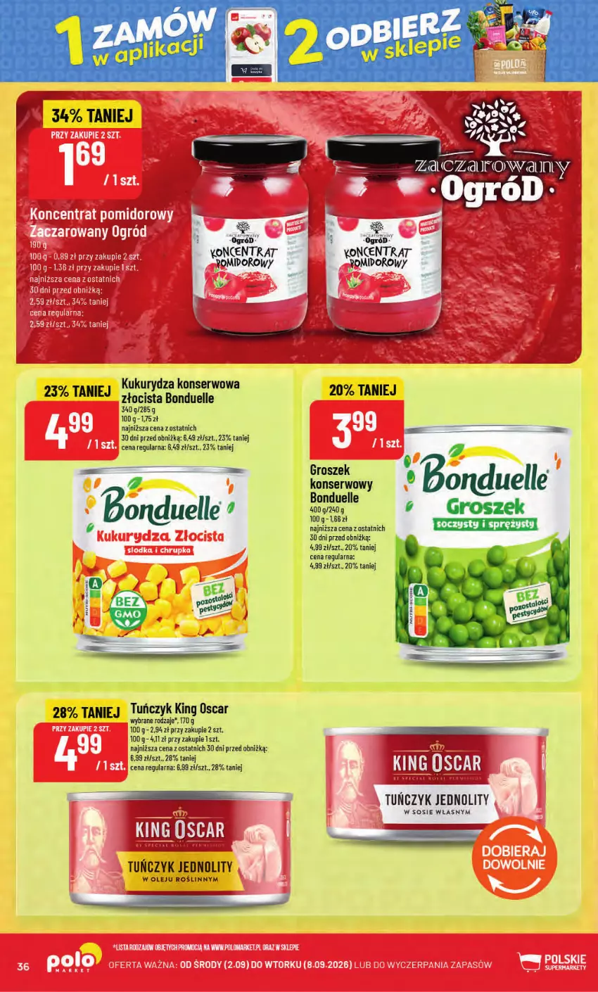 Gazetka promocyjna PoloMarket - Gazetka POLOmarket - ważna 02.09 do 08.09.2026 - strona 36 - produkty: Bonduelle, Groszek, Olej, Ser, Tuńczyk