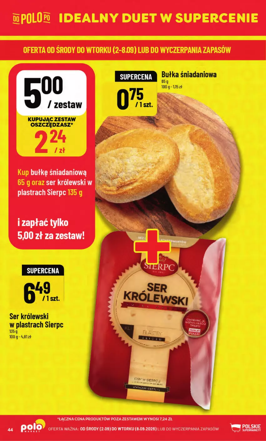 Gazetka promocyjna PoloMarket - Gazetka POLOmarket - ważna 02.09 do 08.09.2026 - strona 44 - produkty: Bułka, Danio, Królewski, Ser