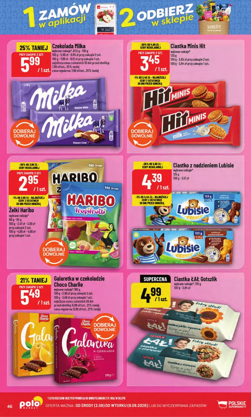 Gazetka promocyjna PoloMarket - Gazetka POLOmarket - ważna 02.09 do 08.09.2026 - strona 46 - produkty: Ciastka, Czekolada, Gala, Galaretka, Haribo, Lubisie, Milka