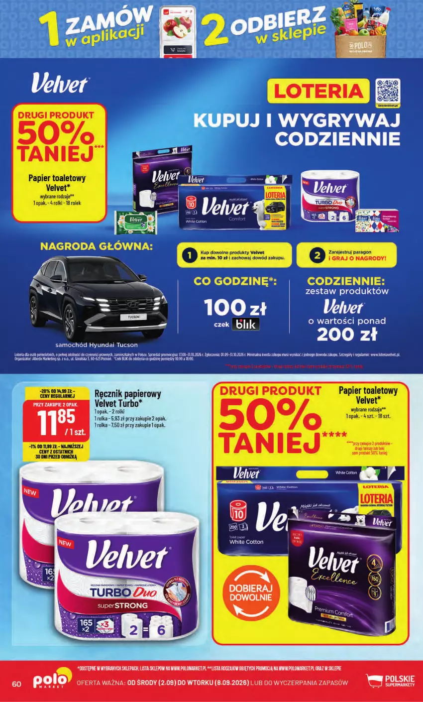 Gazetka promocyjna PoloMarket - Gazetka POLOmarket - ważna 02.09 do 08.09.2026 - strona 60 - produkty: Gra, Papier, Ręcznik, Rolki, Velvet