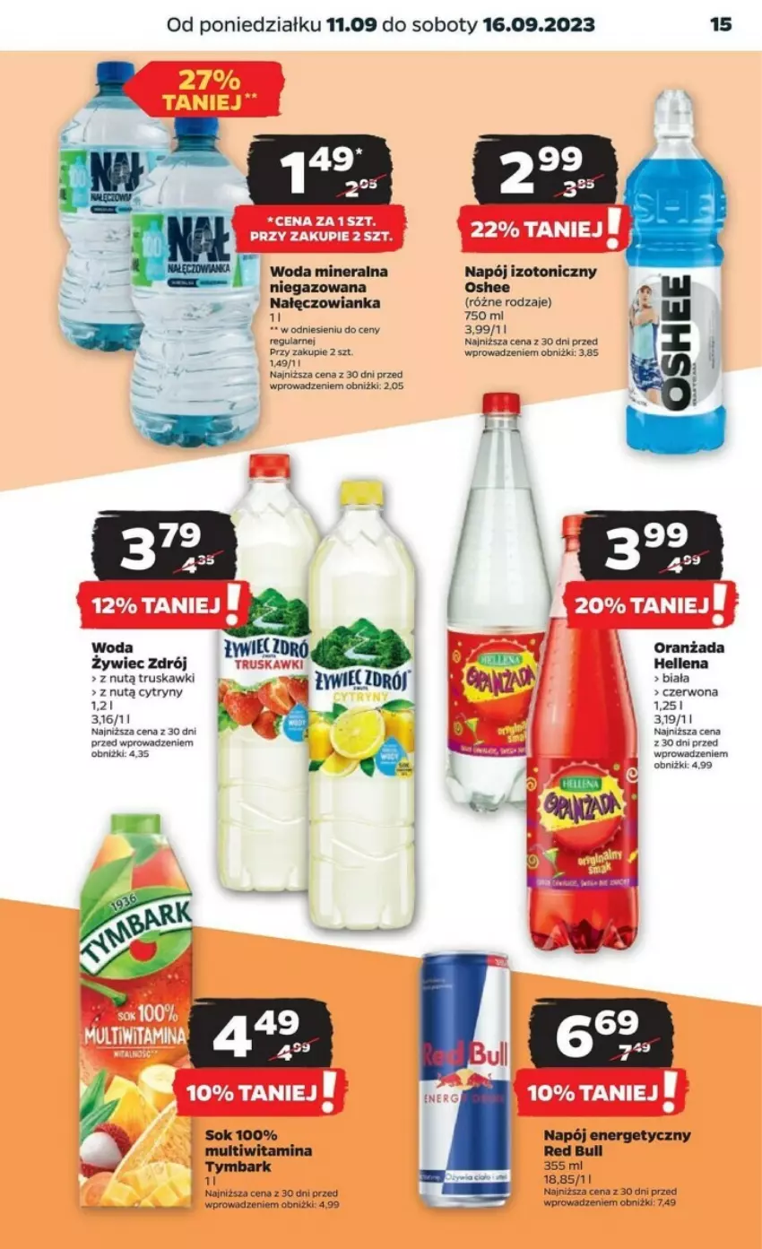 Gazetka promocyjna Netto - ważna 11.09 do 16.09.2023 - strona 7 - produkty: Cytryny, Hellena, Nałęczowianka, Napój, Napój izotoniczny, Oranżada, Oshee, Truskawki, Tymbark, Woda, Woda mineralna