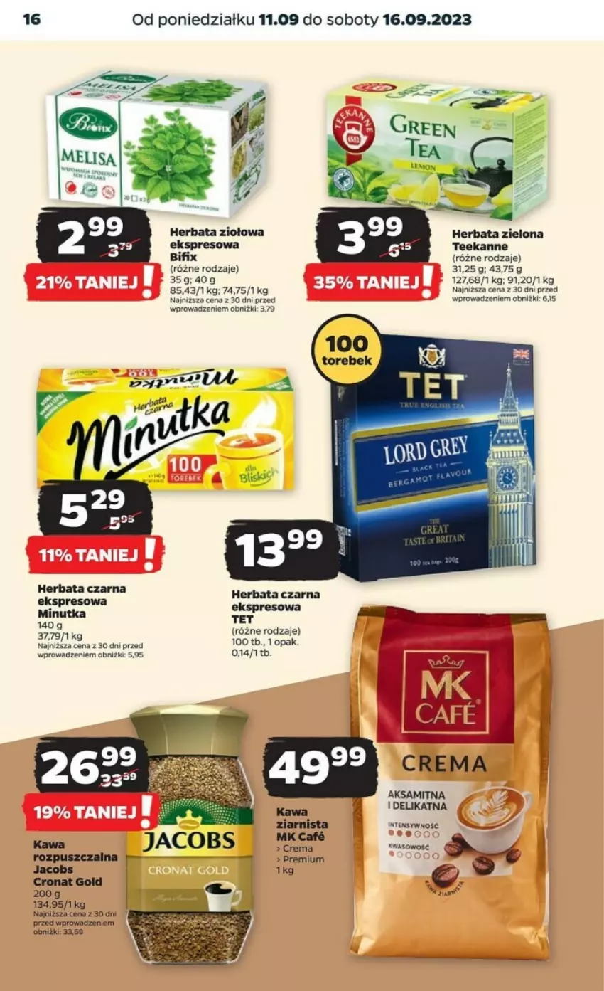 Gazetka promocyjna Netto - ważna 11.09 do 16.09.2023 - strona 8 - produkty: Aksam, Herbata, Herbata czarna, Jacobs, Kawa, Teekanne