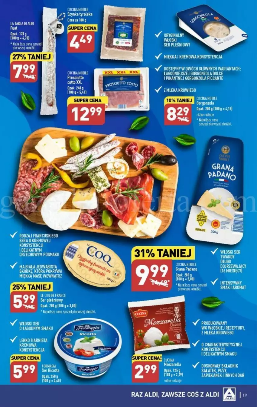 Gazetka promocyjna Aldi - ważna 16.10 do 21.10.2023 - strona 11 - produkty: Gorgonzola, Ser, Ser pleśniowy, Wawel