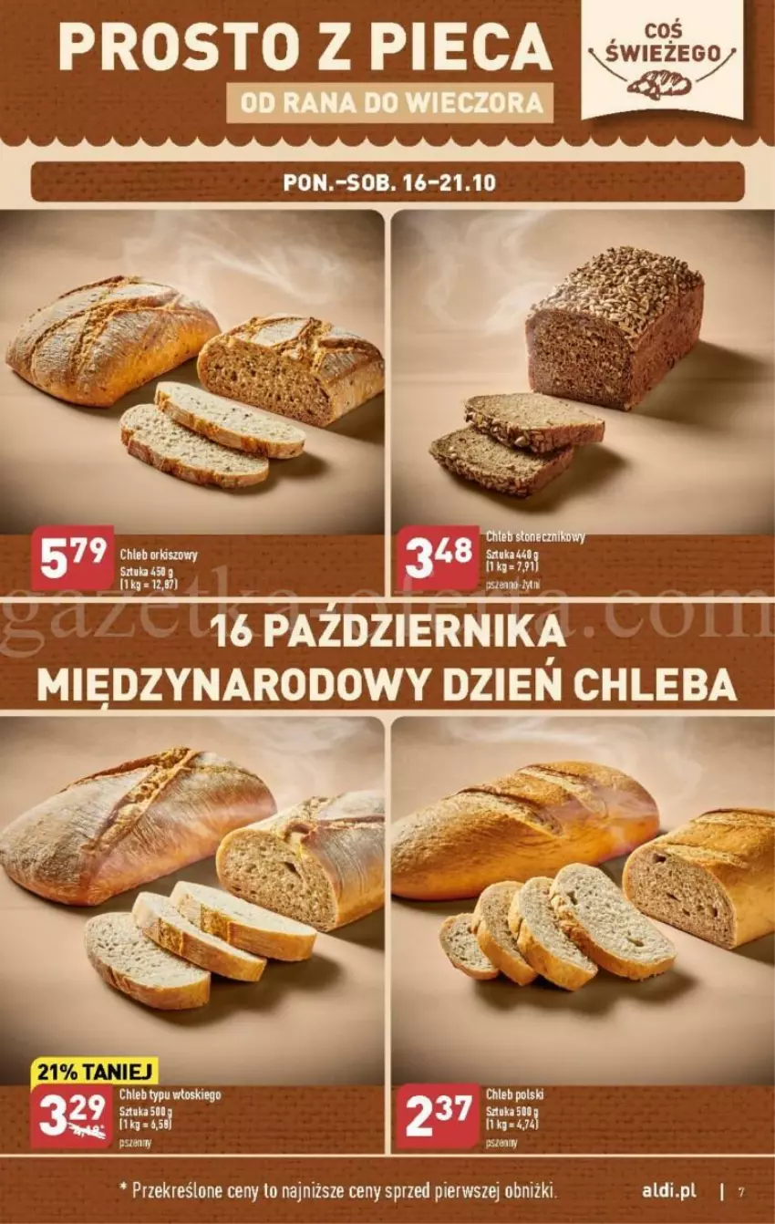 Gazetka promocyjna Aldi - ważna 16.10 do 21.10.2023 - strona 39 - produkty: Chleb, Piec
