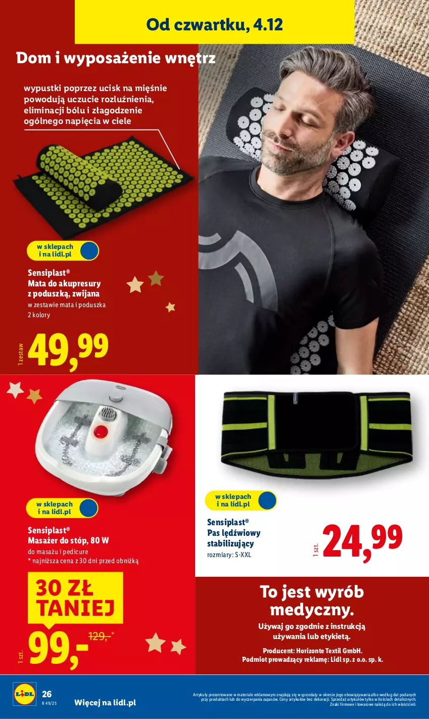 Gazetka promocyjna Lidl - GAZETKA - ważna 01.12 do 07.12.2025 - strona 32 - produkty: Masażer, Poduszka