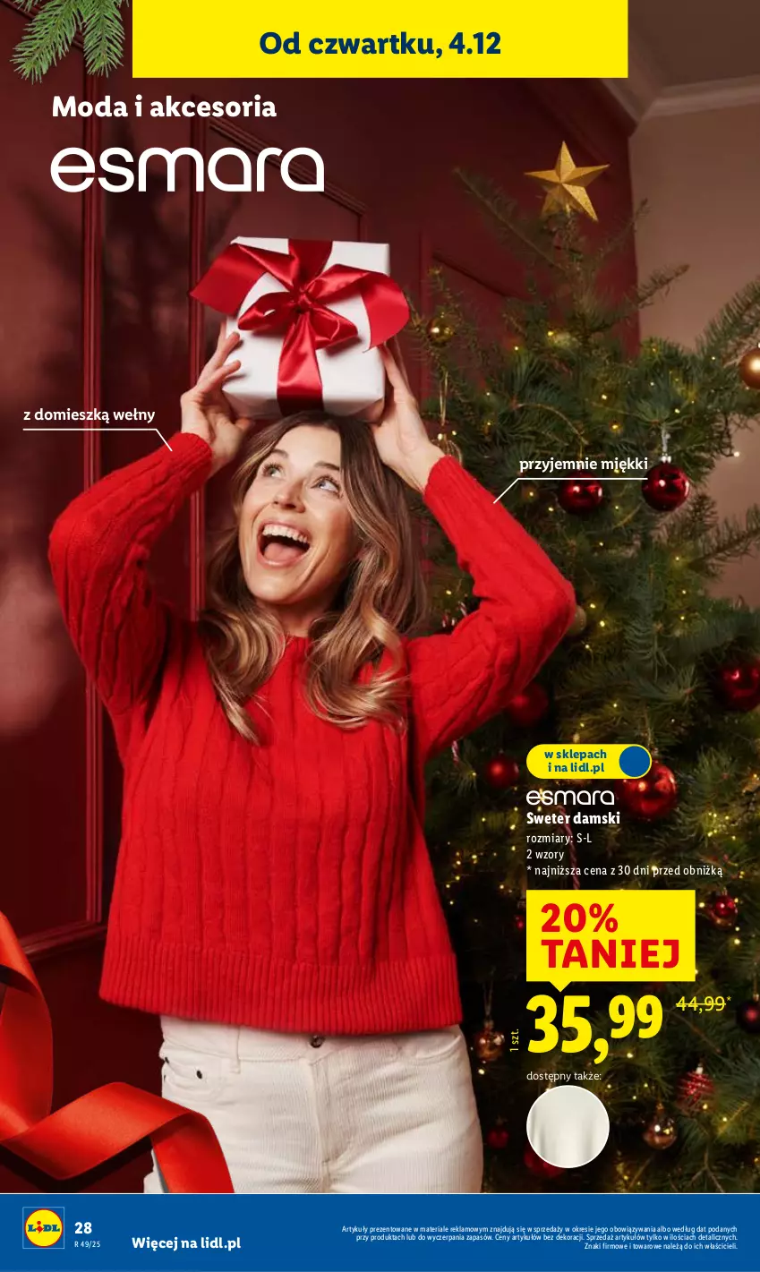 Gazetka promocyjna Lidl - GAZETKA - ważna 01.12 do 07.12.2025 - strona 34 - produkty: Moda, Sweter