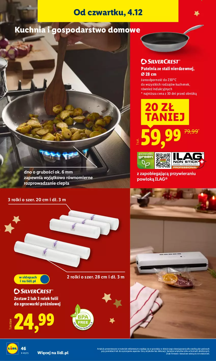 Gazetka promocyjna Lidl - GAZETKA - ważna 01.12 do 07.12.2025 - strona 52 - produkty: Kuchnia, Patelnia, Por, Rolki