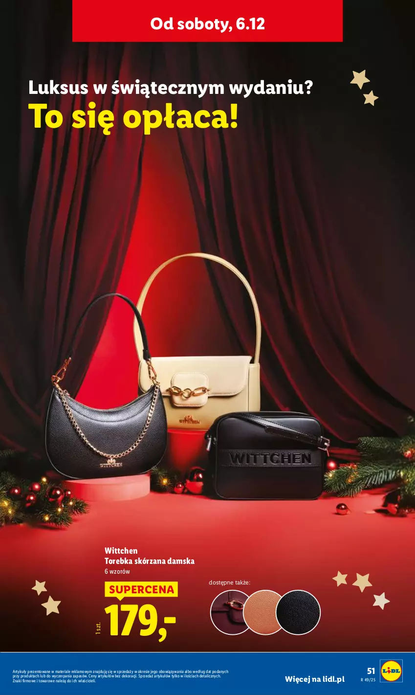 Gazetka promocyjna Lidl - GAZETKA - ważna 01.12 do 07.12.2025 - strona 57 - produkty: Torebka, Wittchen