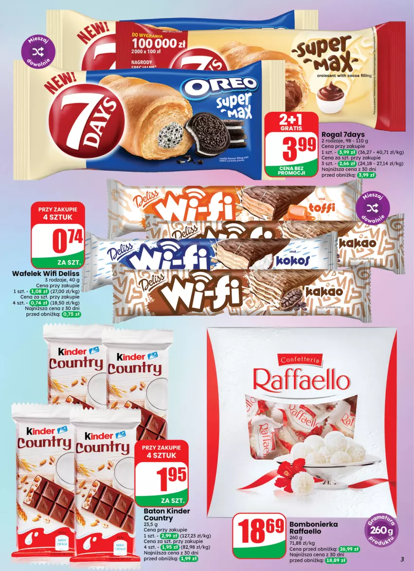 Gazetka promocyjna Dino - Weekendowe okazje - ważna 16.10 do 17.10.2026 - strona 3 - produkty: Baton, Croissant, Deliss, Fa, Kinder, Raffaello, Rogal, Wafelek