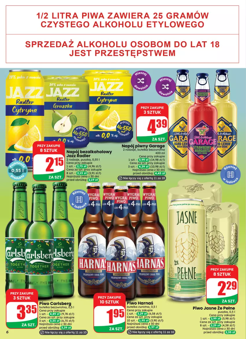Gazetka promocyjna Dino - Weekendowe okazje - ważna 16.10 do 17.10.2026 - strona 6 - produkty: Carlsberg, Harnaś, Napój, Napój bezalkoholowy, Piwo, Piwo jasne, Radler
