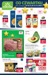 Gazetka promocyjna Stokrotka - Supermarket - Gazetka - ważna od 24.11 do 24.11.2021 - strona 1 - produkty: Tchibo, Lubella, Makaron, Warzywa, Top, Sos, Gin, Bell, Karkówka wieprzowa, Kawa, Lack, Bella, Hortex, Fa