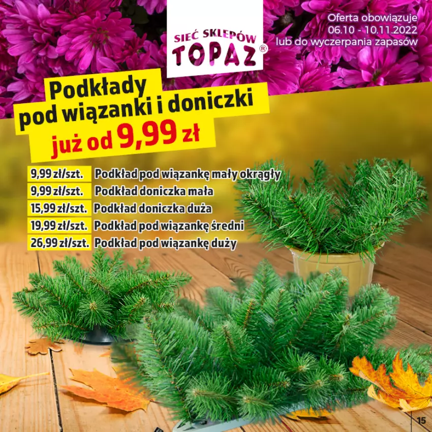 Gazetka promocyjna Topaz - Gazetka - ważna 06.10 do 10.11.2022 - strona 15 - produkty: Podkład