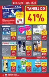 Gazetka promocyjna Aldi - Pełna oferta - Gazetka - ważna od 18.10 do 18.10.2025 - strona 20 - produkty: Nivea Men, Por, Gra, Papier, Twaróg, Piątnica, Body, Dezodorant, Pasta do zębów, Papier toaletowy, Lacalut, Ręcznik, Tonik, Rolki, Carefree, Twaróg półtłusty, Mydło, Ręczniki papierowe, Wkładki, Kinder, Nivea, Mleko