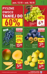 Gazetka promocyjna Aldi - Pełna oferta - Gazetka - ważna od 18.10 do 18.10.2025 - strona 3 - produkty: Cytryny, Winogrona, Owoce, Wino, Mango