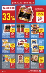 Gazetka promocyjna Aldi - Pełna oferta - Gazetka - ważna od 18.10 do 18.10.2025 - strona 7 - produkty: Mozzarella, Piec, Pierogi, Parówki, Parówki z szynki, Filet z mintaja, Bułeczki, Kiełbaski pieprzowe, Kopytka, Golden Seafood, Tarczyński, Pizza, Pieprz, Kotlet, Boczek, Kiełbasa głogowska, Mintaj, Kiełbasa, Danie gotowe
