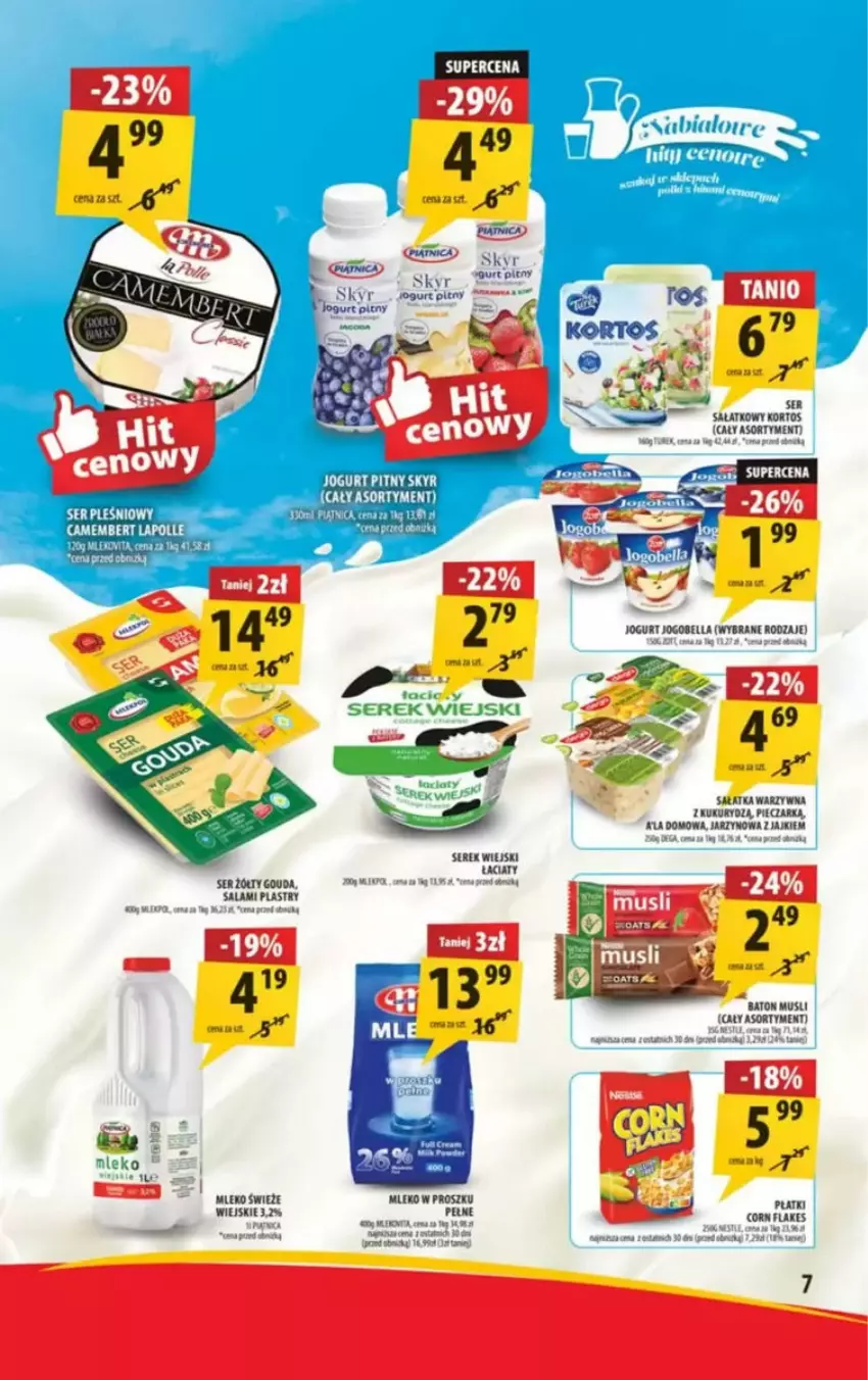 Gazetka promocyjna Arhelan - ważna 21.03 do 31.03.2025 - strona 18 - produkty: Corn flakes, Gouda, Mleko, Mleko w proszku, Mus, Piec, Salami, Sałat, Sałatka, Sałatka warzywna, Ser, Serek