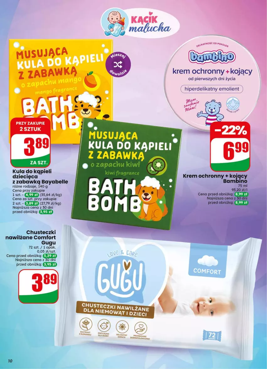 Gazetka promocyjna Dino - Gazetka 31 / 2026 - ważna 29.07 do 04.08.2026 - strona 10 - produkty: Bell, Chusteczki, Dzieci, Kula do kąpieli, Rum