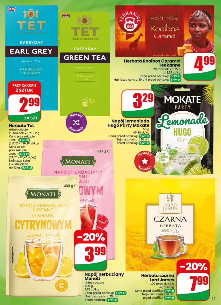 Gazetka promocyjna Dino - Gazetka 31 / 2026 - ważna 29.07 do 04.08.2026 - strona 11 - produkty: Earl Grey, Herbata, Herbata czarna, Lack, Lemoniada, Napój, Teekanne