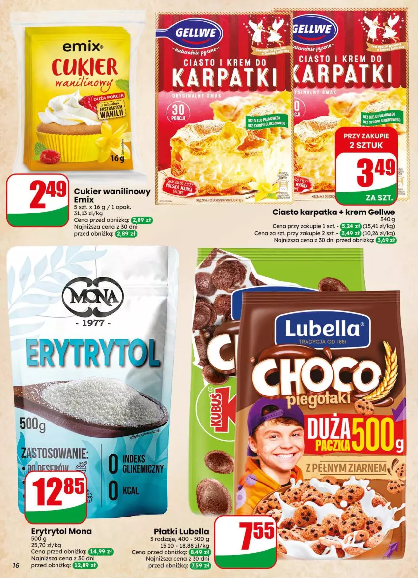 Gazetka promocyjna Dino - Gazetka 31 / 2026 - ważna 29.07 do 04.08.2026 - strona 16 - produkty: Bell, Bella, Cukier, Cukier wanilinowy, Karp, Lubella, Syrop