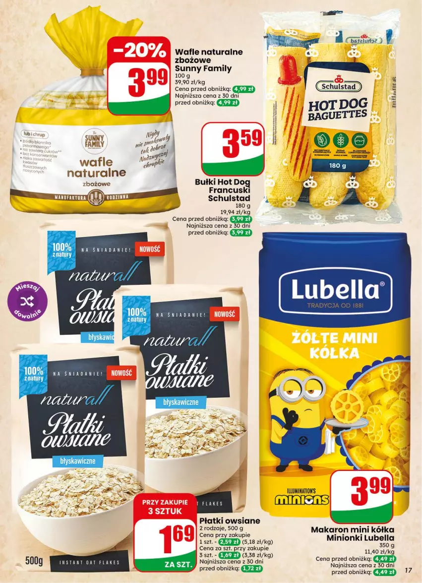 Gazetka promocyjna Dino - Gazetka 31 / 2026 - ważna 29.07 do 04.08.2026 - strona 17 - produkty: Fa, Makaron, Płatki owsiane, Wafle