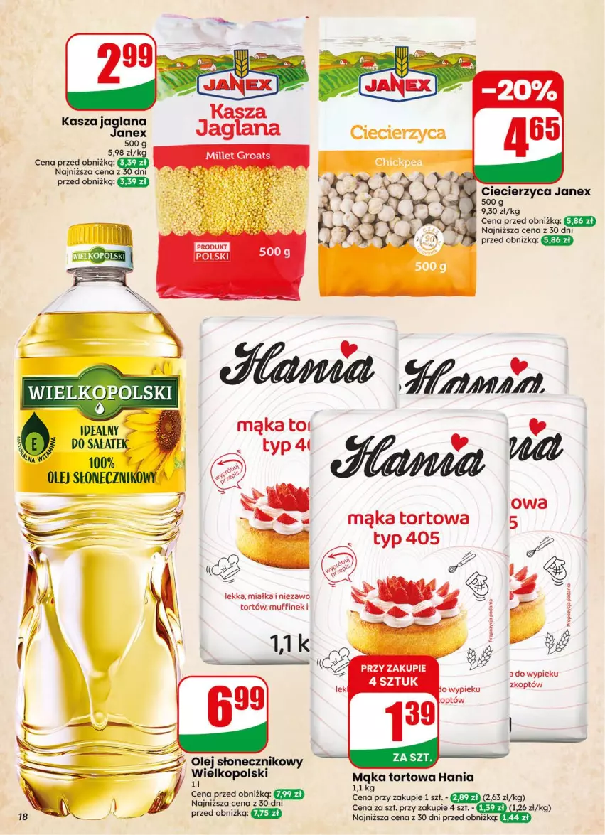 Gazetka promocyjna Dino - Gazetka 31 / 2026 - ważna 29.07 do 04.08.2026 - strona 18 - produkty: Kasza, LG, Mąka, Mąka tortowa, Olej, Olej słonecznikowy, Sałat