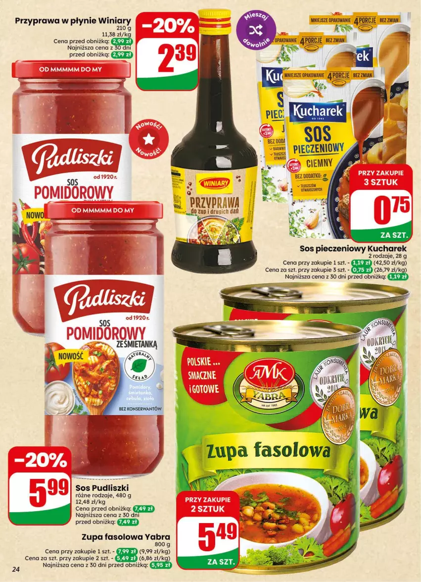 Gazetka promocyjna Dino - Gazetka 31 / 2026 - ważna 29.07 do 04.08.2026 - strona 24 - produkty: Fa, Kucharek, Piec, Por, Przyprawa w płynie, Pudliszki, Sos, Sos pieczeniowy, Tusz, Winiary, Zupa