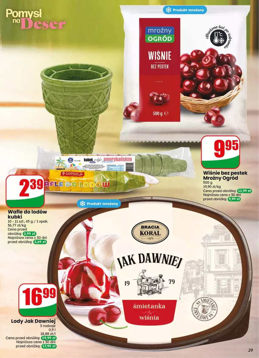 Gazetka promocyjna Dino - Gazetka 31 / 2026 - ważna 29.07 do 04.08.2026 - strona 29 - produkty: Kubek, Lody, Ogród, Stek, Wafle, Wafle do lodów