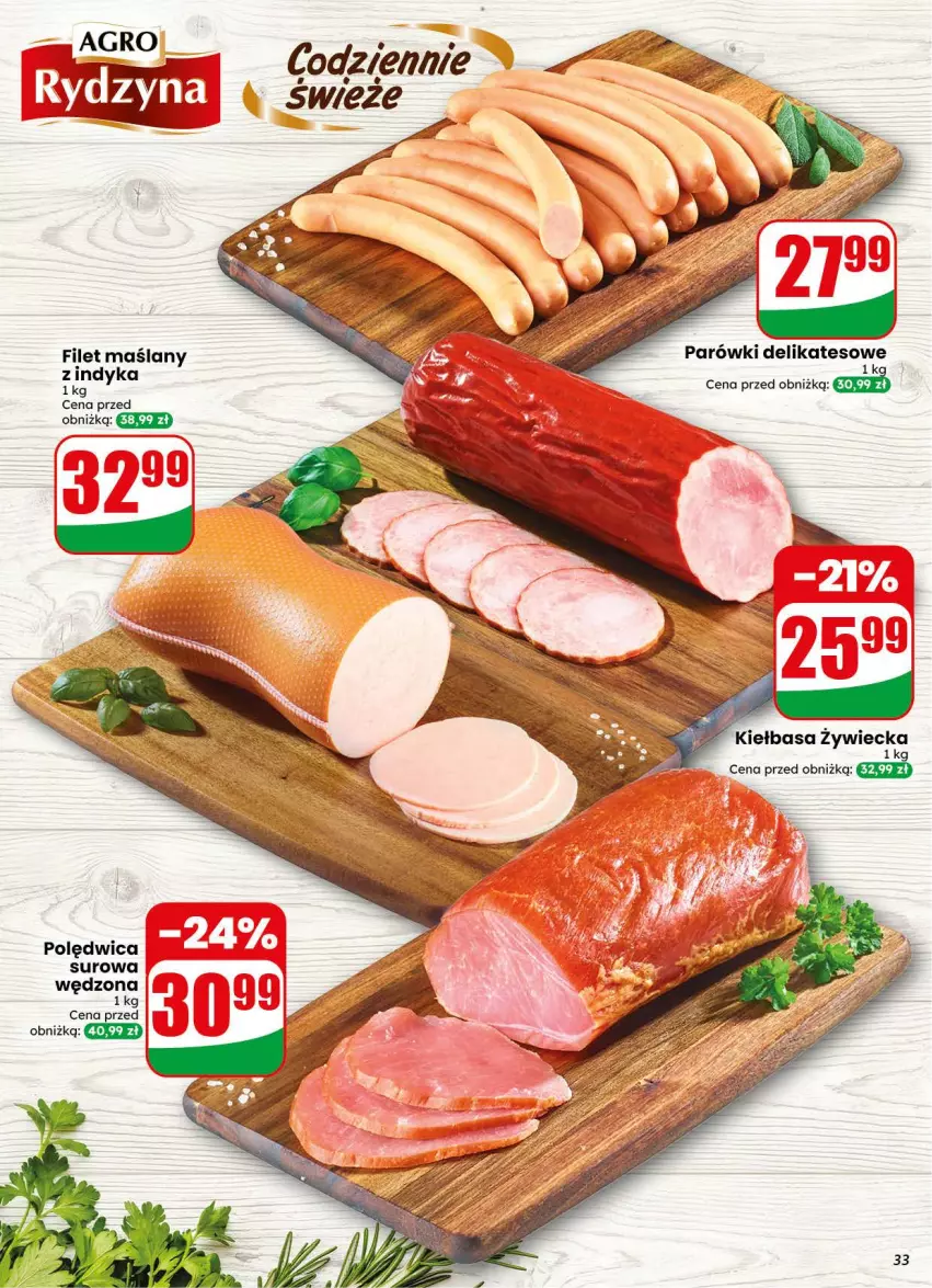 Gazetka promocyjna Dino - Gazetka 31 / 2026 - ważna 29.07 do 04.08.2026 - strona 33 - produkty: Kiełbasa, Parówki, Polędwica