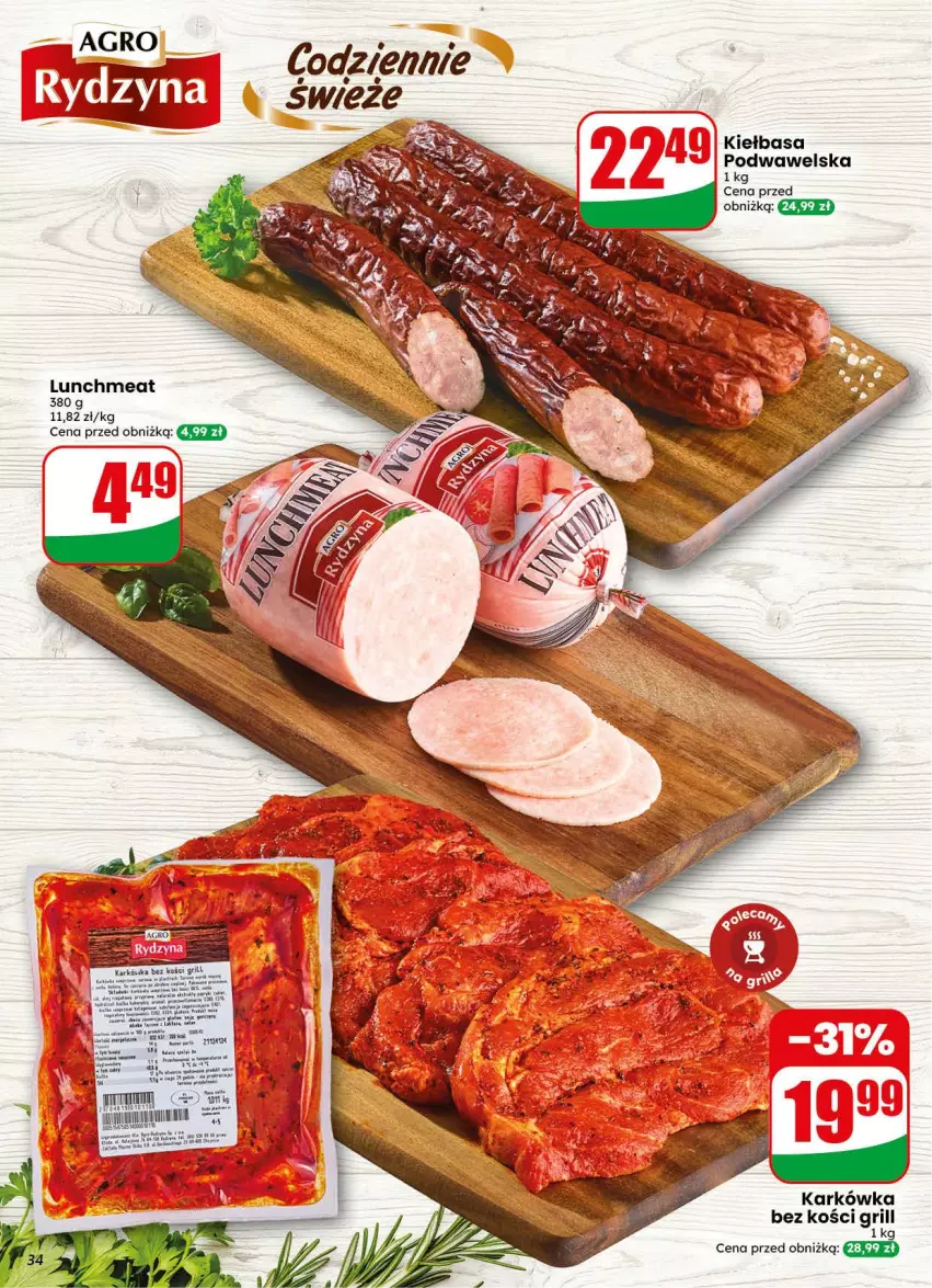Gazetka promocyjna Dino - Gazetka 31 / 2026 - ważna 29.07 do 04.08.2026 - strona 34 - produkty: Grill, Kiełbasa, Pur, Wawel