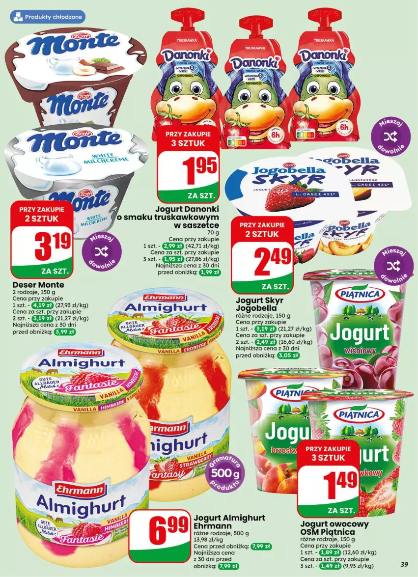 Gazetka promocyjna Dino - Gazetka 31 / 2026 - ważna 29.07 do 04.08.2026 - strona 39 - produkty: Bell, Bella, Deser, Jogobella, Jogurt, Monte, Ser