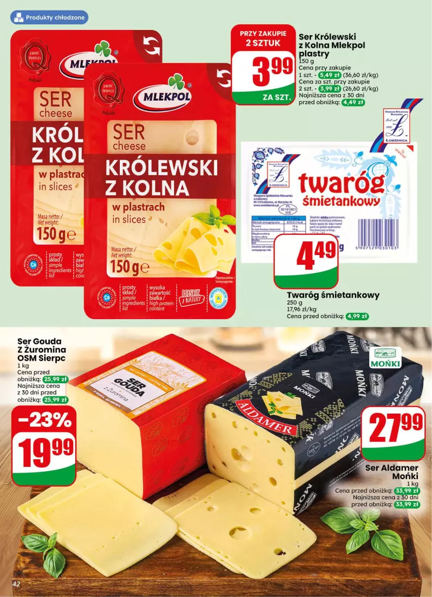 Gazetka promocyjna Dino - Gazetka 31 / 2026 - ważna 29.07 do 04.08.2026 - strona 42 - produkty: Gouda, Królewski, Ser, Twaróg, Twaróg śmietankowy